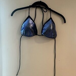 American Eagle Outfitters Black Bikini Top Size L
